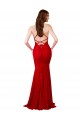 Acquista Rosso Stile sirena Scollatura a V Pizzo Lunga Formali Abiti da damigella donore / Abiti da sera / Abiti da ballo
