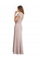 Acquista Stile sirena Scoop Alto Collo Chiffona Pizzo Lunga Abiti da damigella donore