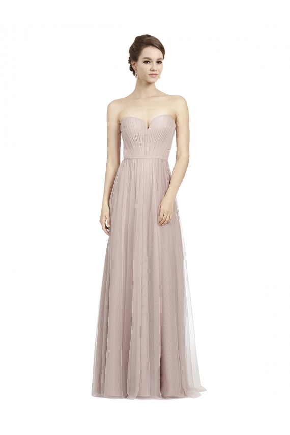 Acquista Vintage Rose Linea A Innamorato Tulle Lunga Abiti da damigella donore