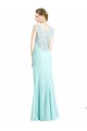 Acquista Waterfall Stile sirena Scollatura a V Chiffona Pizzo Lunga Abiti da damigella donore